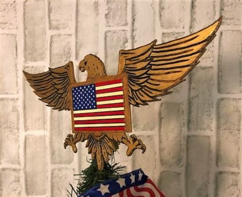 bald eagle christmas tree topper|eagle tree topper price.